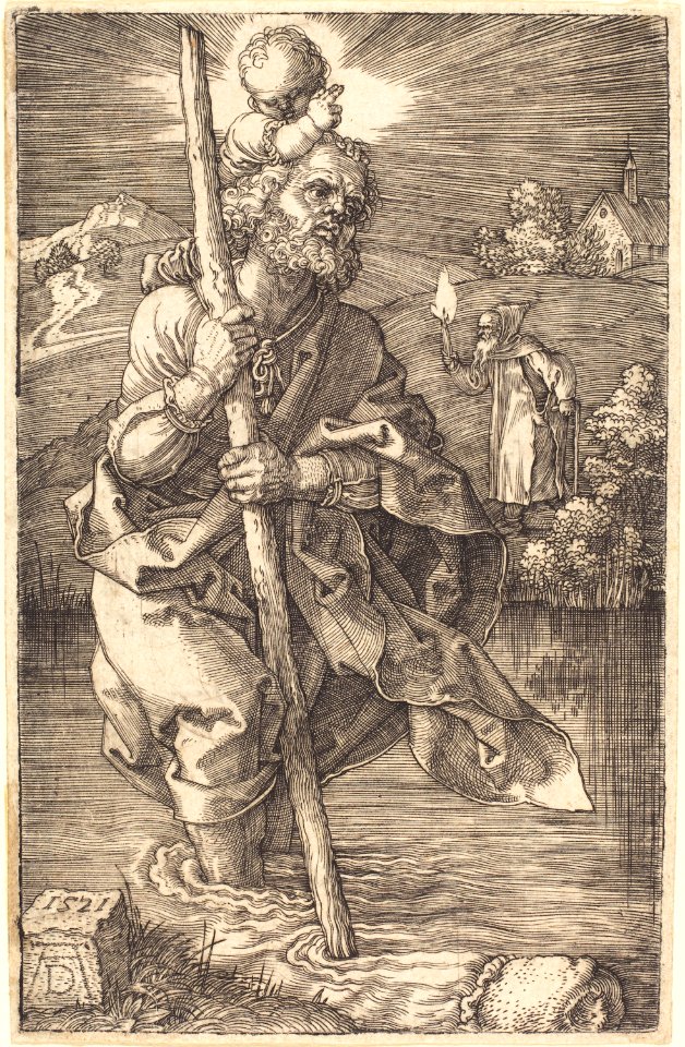 Albrecht Dürer - Saint Christopher Facing Right (NGA 1943.3.3560)