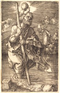 Albrecht Dürer - Saint Christopher Facing Right (NGA 1943.3.3560)