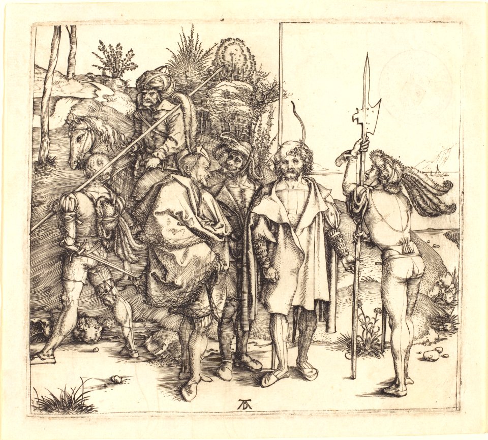 Albrecht Dürer - Five Soldiers and a Turk on Horseback (NGA 1944.5.5)