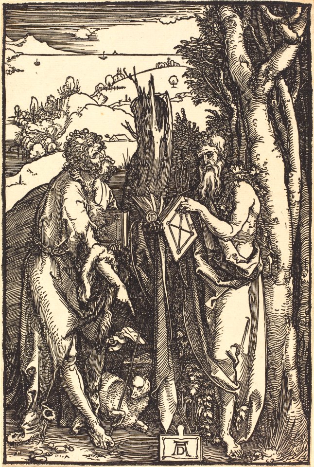 Albrecht Dürer - Saint John the Baptist and Saint Onuphrius (NGA 2001.76.1)