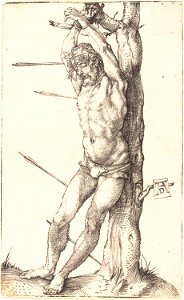Albrecht Dürer - Saint Sebastian Bound to the Tree (NGA 1943.3.3477)