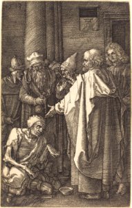 Albrecht Dürer - Saint Peter and Saint John Healing a Cripple at the Gate of the Temple