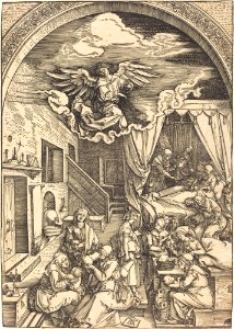 Albrecht Dürer - The Birth of the Virgin (NGA 1941.1.30)