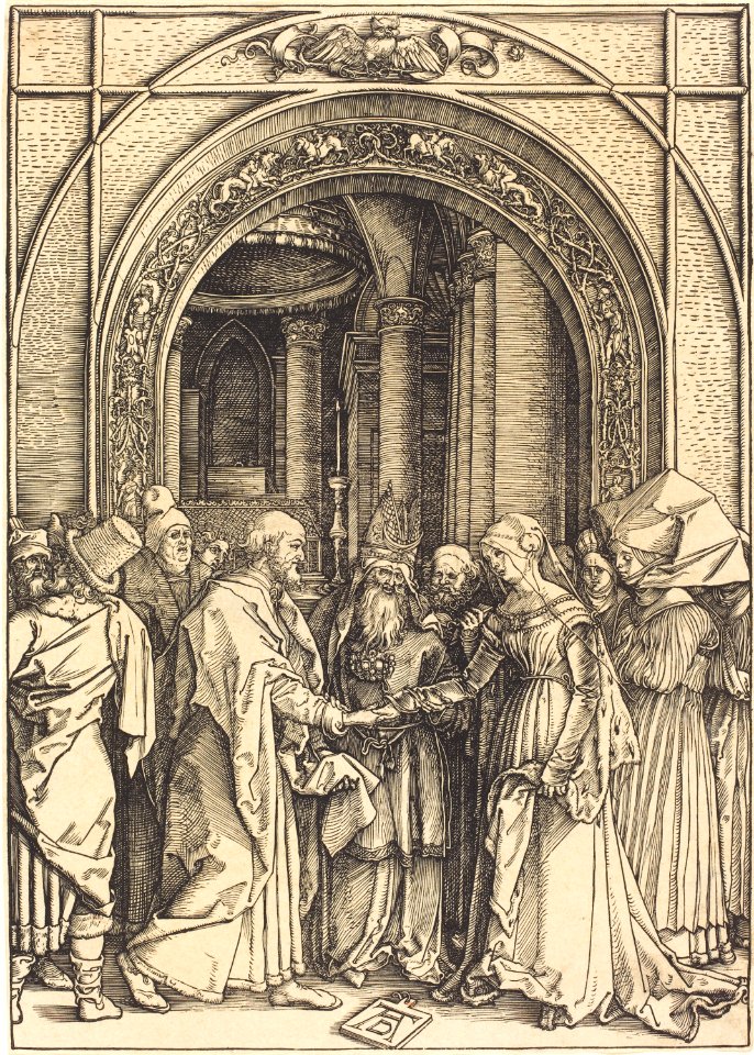 Albrecht Dürer - The Betrothal of the Virgin (NGA 1943.3.3579)