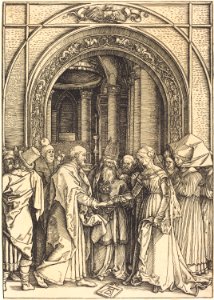 Albrecht Dürer - The Betrothal of the Virgin (NGA 1943.3.3579)