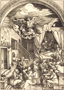 Albrecht Dürer - The Birth of the Virgin (NGA 1943.3.3577)