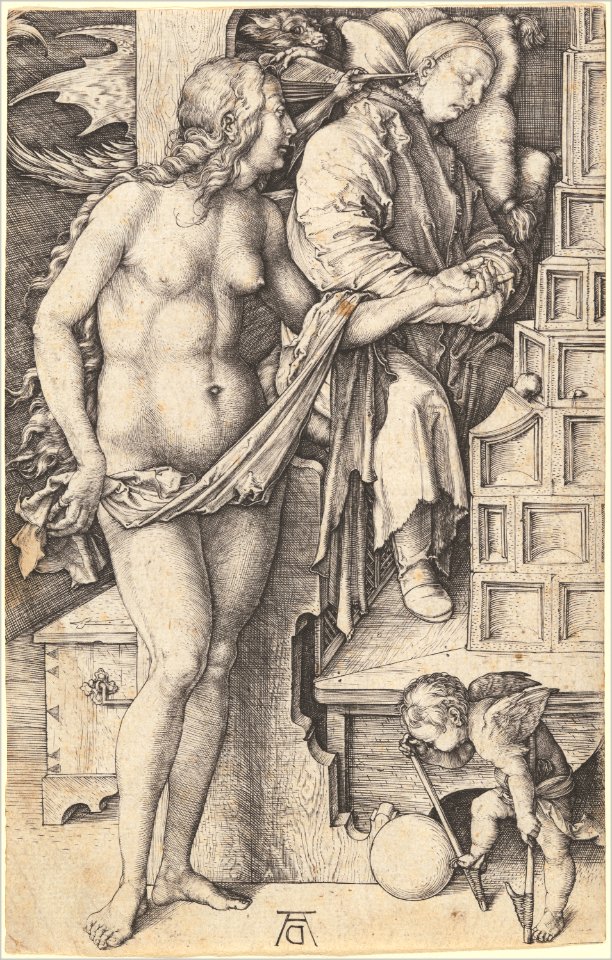 Albrecht Dürer - The Dream of the Doctor (Temptation of the Idler) (NGA 1947.7.41)
