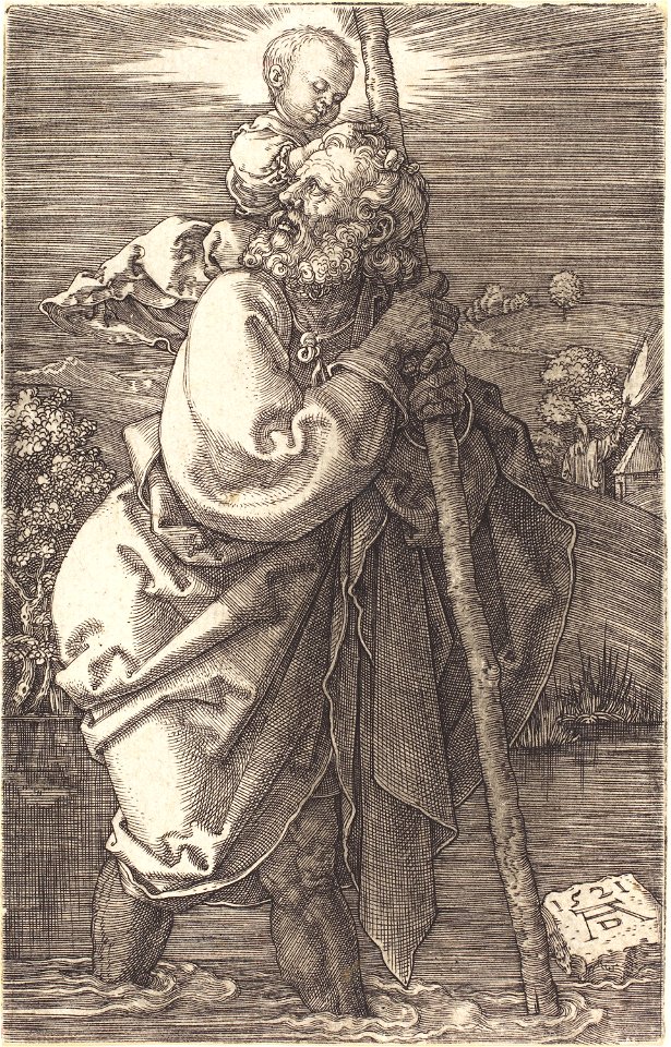 Albrecht Dürer - Saint Christopher Facing Left (NGA 1943.3.3547)