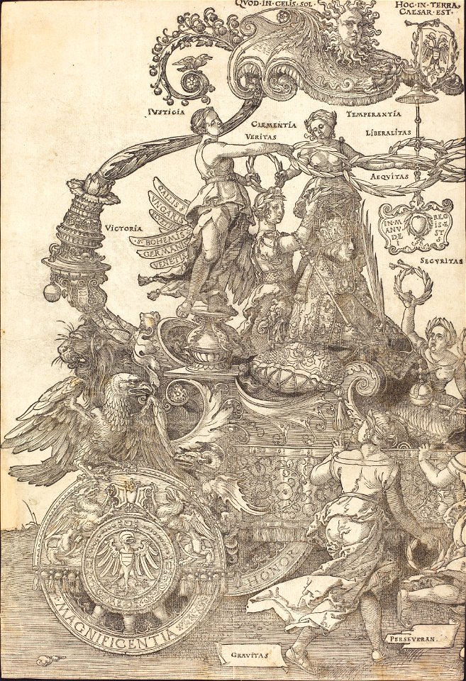 Albrecht Dürer - The Triumphal Chariot of Maximilian I (The Great Triumphal Car) (plate 1 of 8)