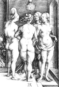 Albrecht Dürer - The Four Witches - WGA07277. Free illustration for personal and commercial use.