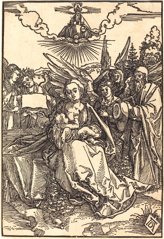 Albrecht Dürer - The Holy Family with Five Angels (NGA 1943.3.3599)