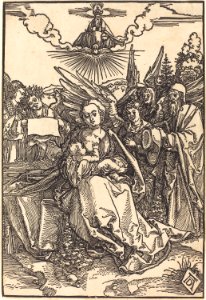 Albrecht Dürer - The Holy Family with Five Angels (NGA 1943.3.3599)