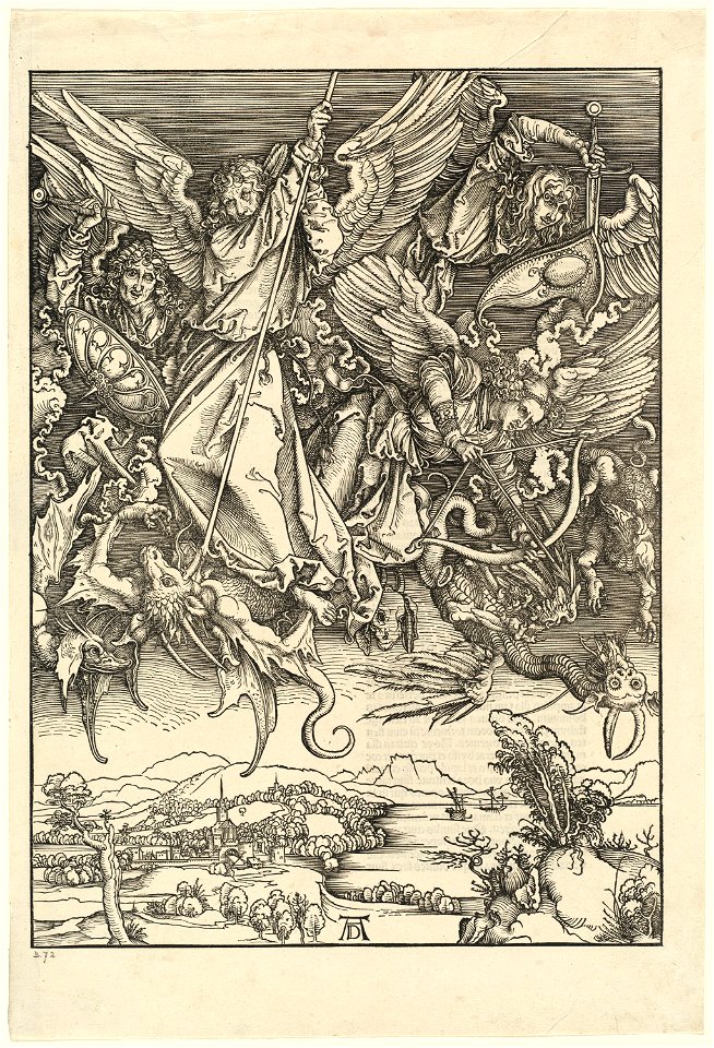 Albrecht Dürer - Saint Michael Fighting the Dragon (NGA 2008.109.12)
