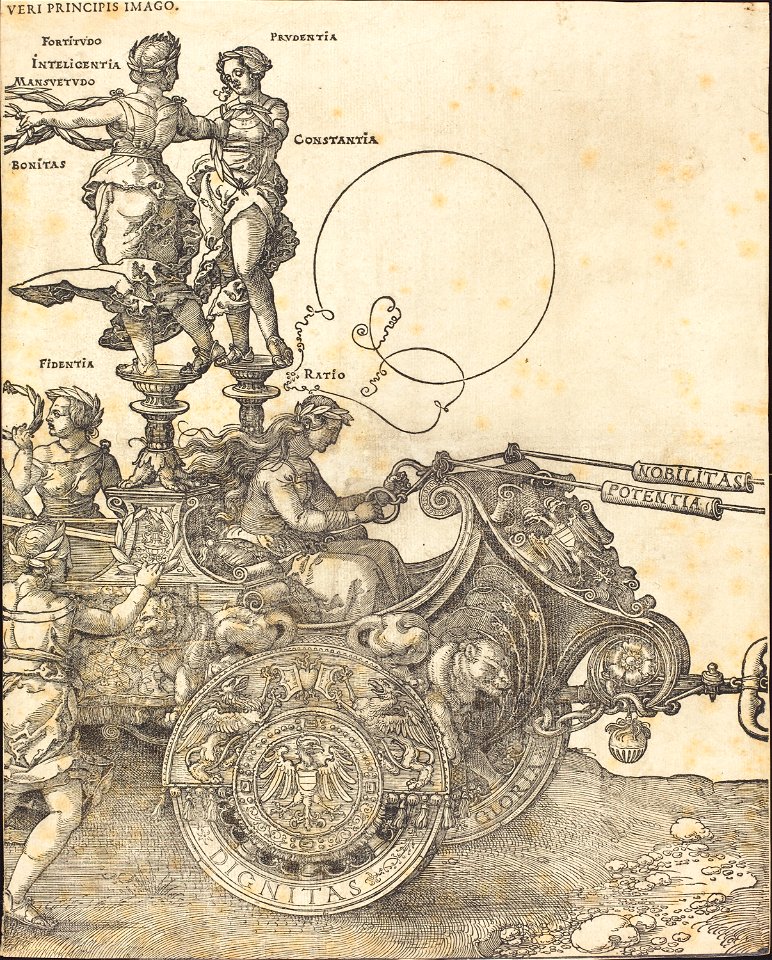 Albrecht Dürer - The Triumphal Chariot of Maximilian I (The Great Triumphal Car) (plate 2 of 8)