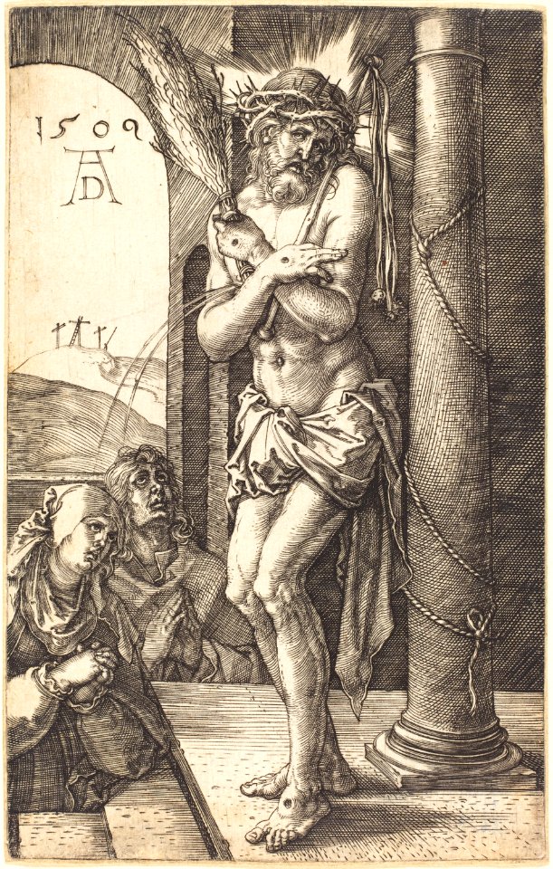Albrecht Dürer - The Man of Sorrows Standing by the Column (NGA 1943.3.3501)
