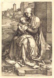 Albrecht Dürer - The Virgin and Child Seated by the Wall (NGA 1943.3.3521)