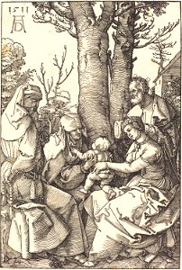Albrecht Dürer - The Holy Family with Joachim and Anne under a Tree (NGA 1974.105.1)