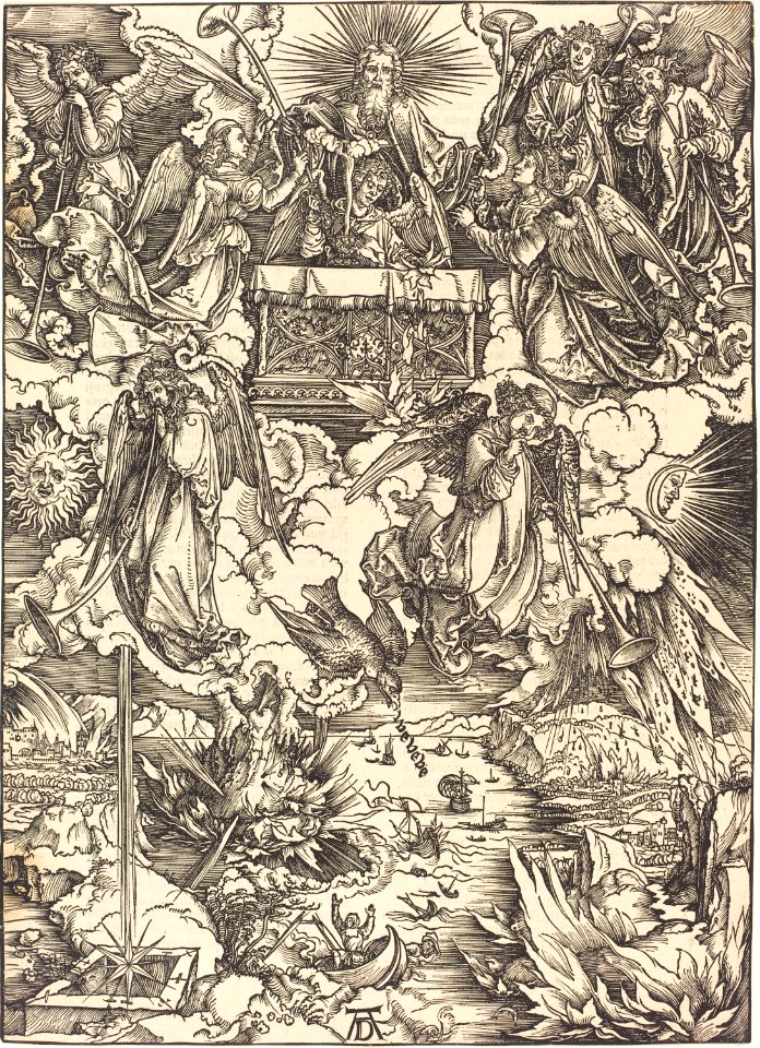 Albrecht Dürer - The Seven Angels with the Trumpets (NGA 1941.3.8 ...