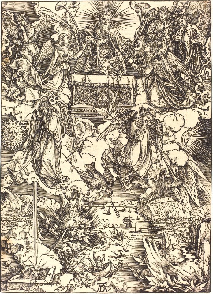 Albrecht Dürer - The Seven Angels with the Trumpets (NGA 1941.3.8)