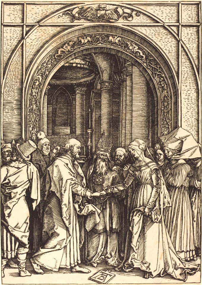 Albrecht Dürer - The Betrothal of the Virgin (NGA 1941.1.32)