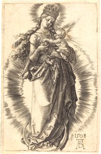 Albrecht Dürer - The Virgin and Child on a Crescent with a Starry Crown (NGA 1943.3.3497)