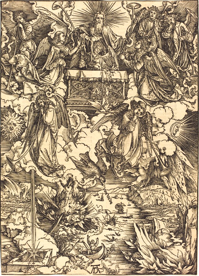 Albrecht Dürer - The Seven Angels with the Trumpets (NGA 1971.39.5)