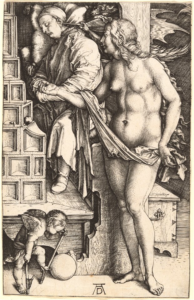 Albrecht Dürer - The Dream of the Doctor (Temptation of the Idler) (NGA 1943.3.3481)