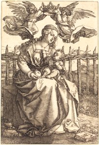 Albrecht Dürer - The Virgin and Child Crowned by Two Angels (NGA 1943.3.3537)