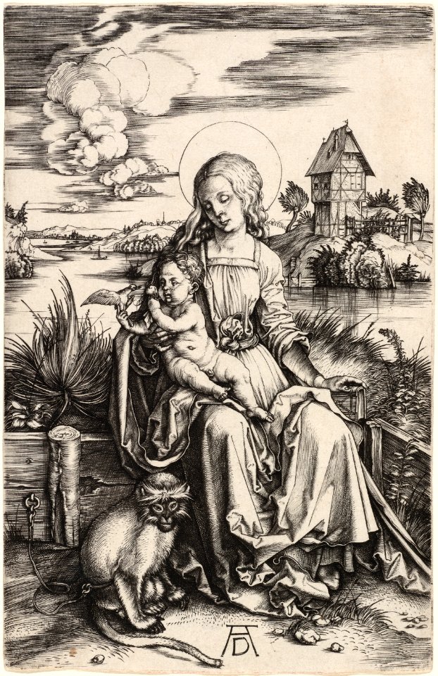 Albrecht Dürer - The Virgin and Child with the Monkey (NGA 1949.1.20)