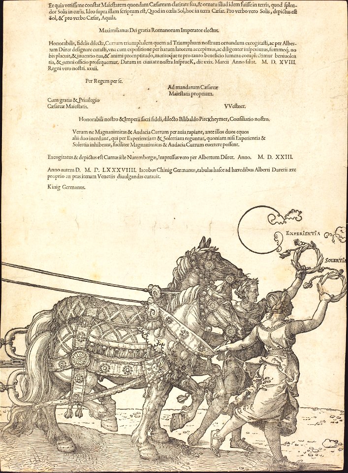 Albrecht Dürer - The Triumphal Chariot of Maximilian I (The Great Triumphal Car) (plate 8 of 8)