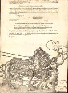 Albrecht Dürer - The Triumphal Chariot of Maximilian I (The Great Triumphal Car) (plate 8 of 8)