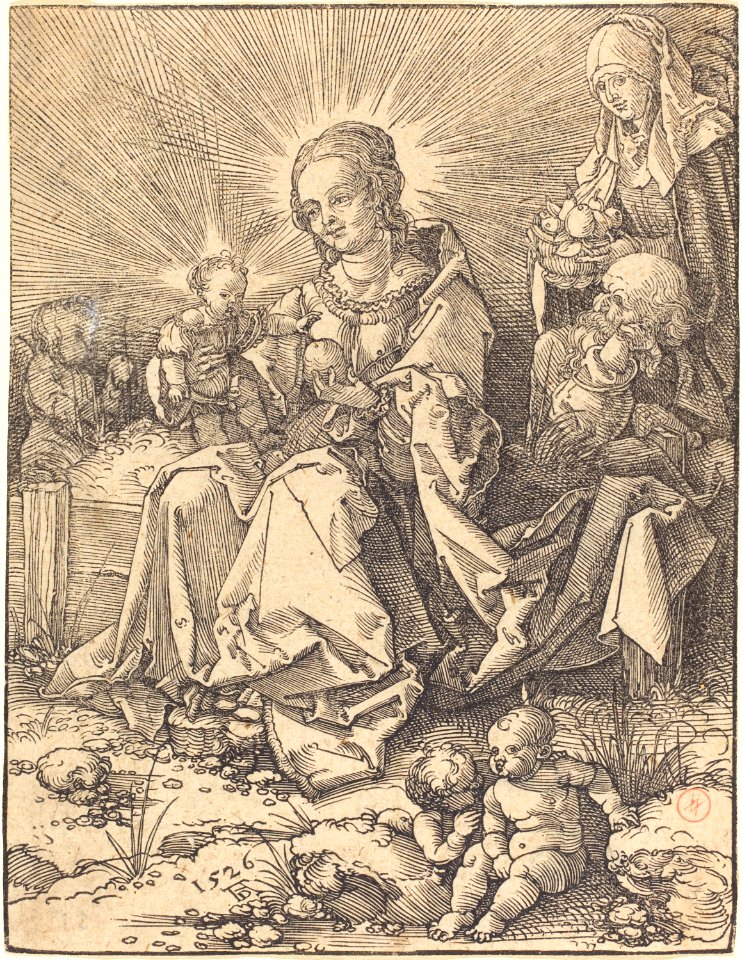 Albrecht Dürer - The Holy Family on a Grassy Bench (NGA 1946.11.49)