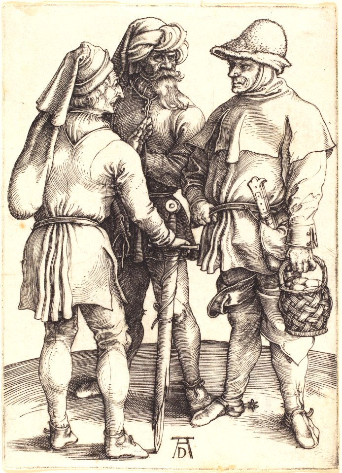 Albrecht Dürer - Three Peasants in Conversation (NGA 1943.3.3473)