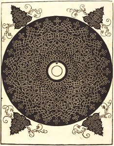 Albrecht Dürer - The Third Knot (with a black circle on a white medallion) (NGA 1943.3.3606). Free illustration for personal and commercial use.