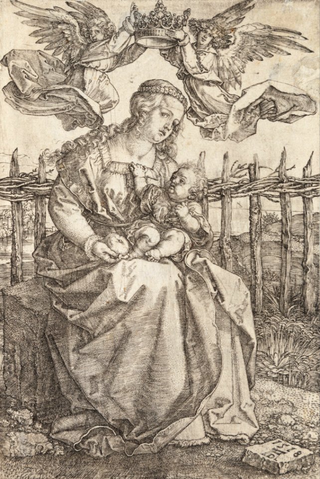 Albrecht Dürer - Virgin Mary Crowned By Two Angels - Google Art Project