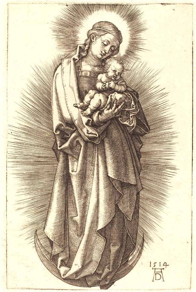 Albrecht Dürer - The Virgin and Child on a Crescent with a Diadem (NGA 1943.3.3559)