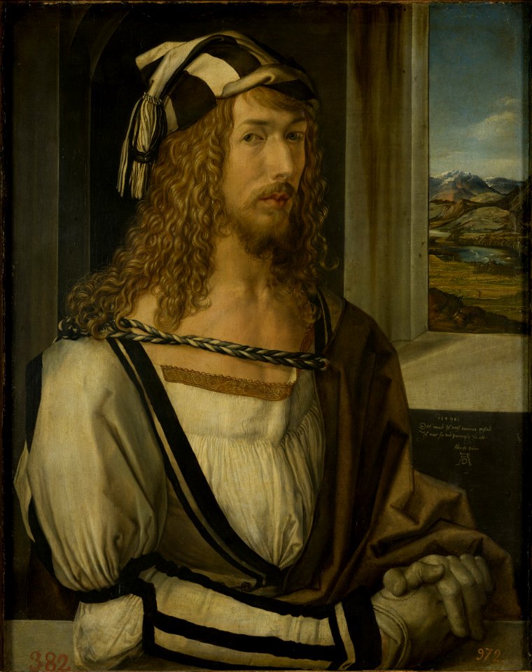 Albrecht Dürer's Self-portrait at 26 (1498), Prado Museum (Madrid)