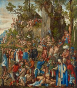 Albrecht Dürer, , Kunsthistorisches Museum Wien, Gemäldegalerie - Marter der zehntausend Christen - GG 835 - Kunsthistorisches Museum. Free illustration for personal and commercial use.