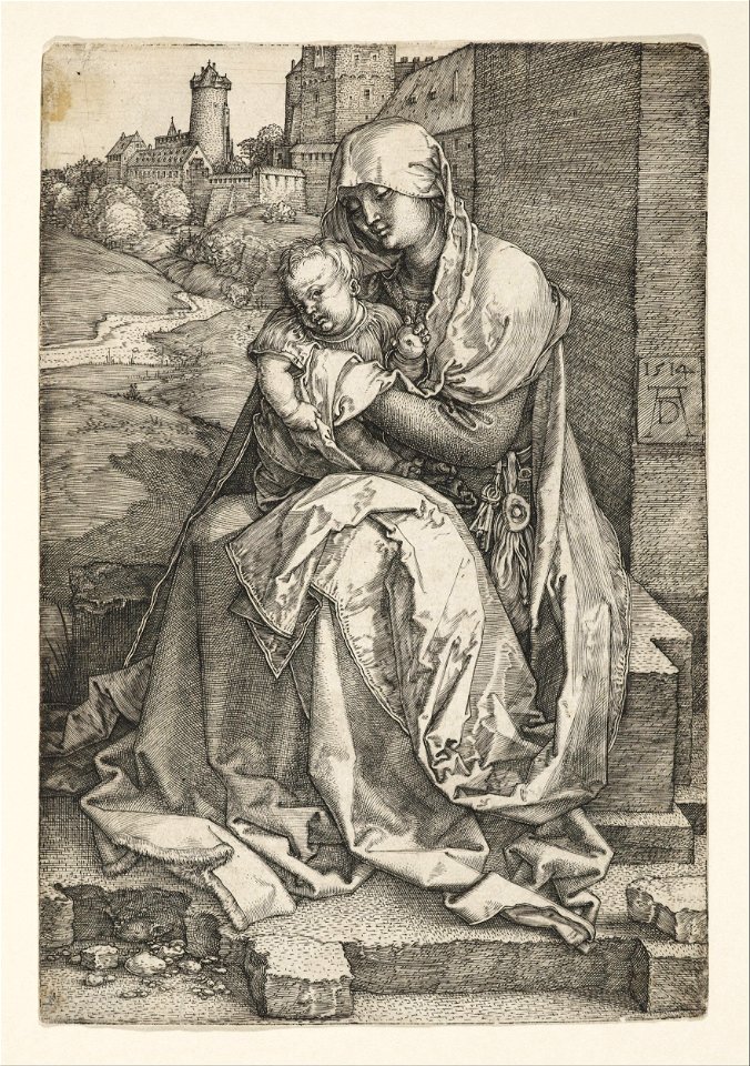 Albrecht Dürer - The Virgin Sitting by a Wall - Google Art Project