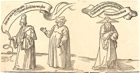 Albrecht Dürer - The Teacher, the Clergyman, and Providence (NGA 1951.10.21)