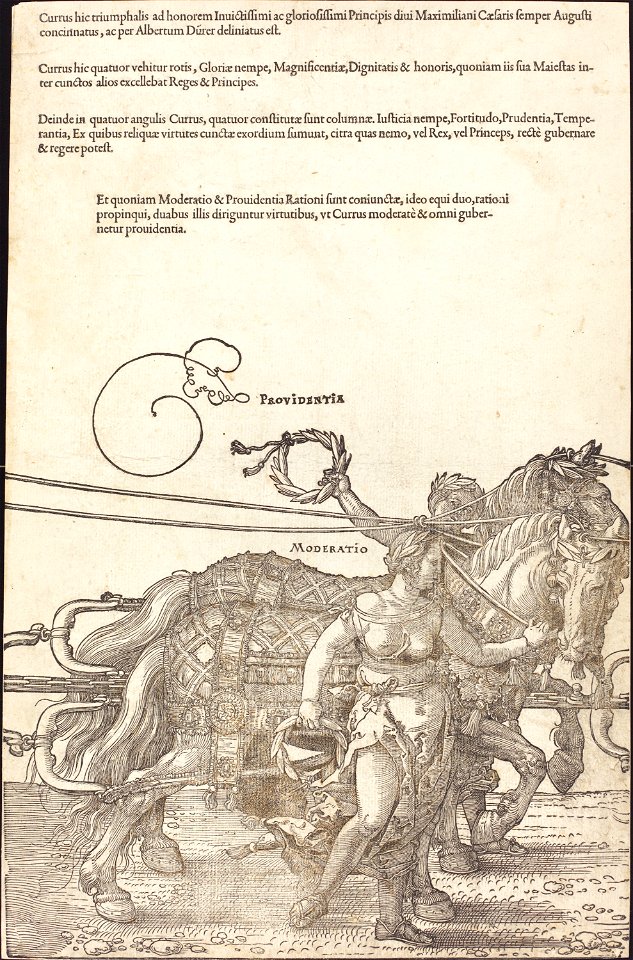 Albrecht Dürer - The Triumphal Chariot of Maximilian I (The Great Triumphal Car) (plate 3 of 8)