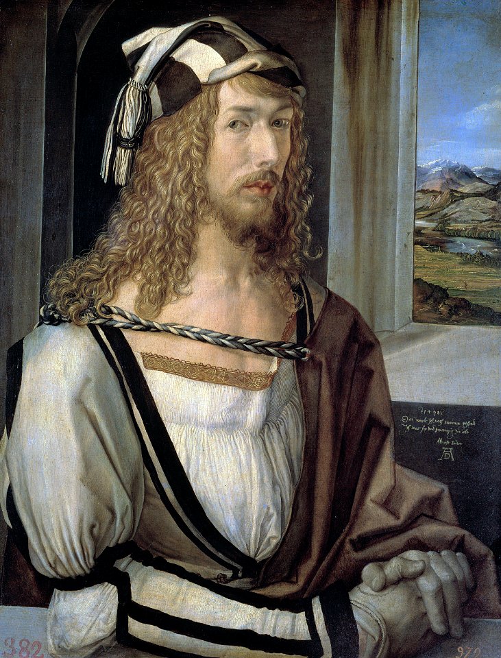 Albrecht Dürer, Selbstbildnis mit 26 Jahren (Prado, Madrid)FXD