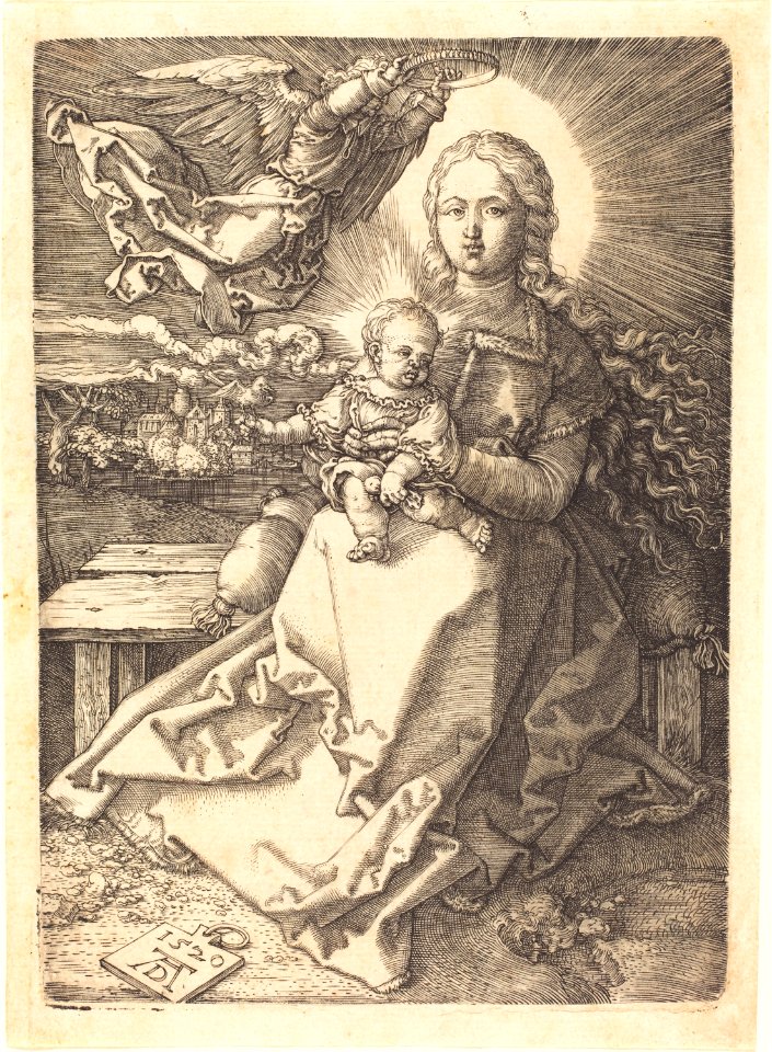 Albrecht Dürer - The Virgin and Child Crowned by One Angel (NGA 1943.3.3546)
