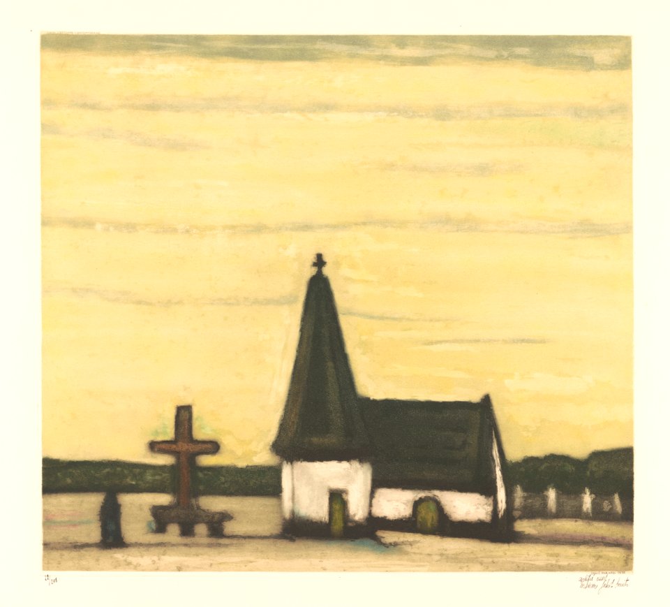 Album 8 estampes (en couleurs) (02) - Vieille église en Campine, print by Armand Apol (1879-1950), Belgium, Prints Department of the Royal Library of Belgium, S.III 112558