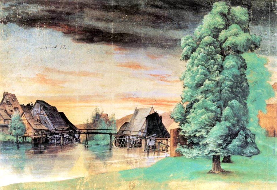 Albrecht Dürer - Willow Mill - WGA07361