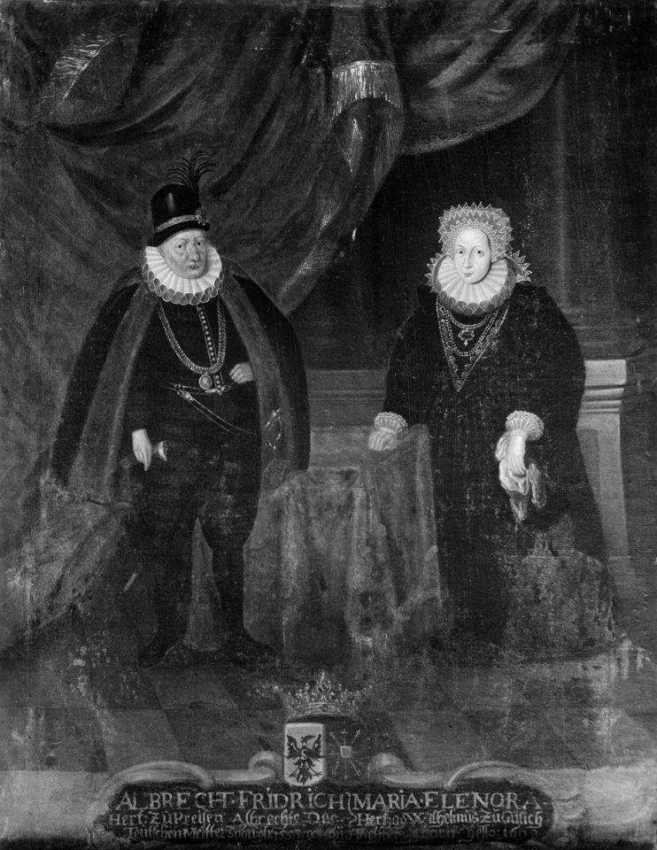 Albrekt Fredrik, 1553-1618, hertig av Preussen. Maria Eleonora, 1550-1608, prinsessa av Jülich - Nationalmuseum - 15289