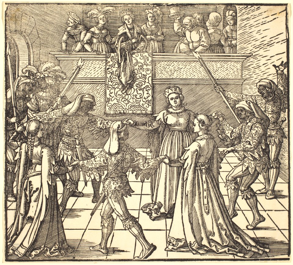 Albrecht Dürer-Masquerade Dance with Torches