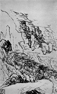 Album , feuillet n° 9 inventaire 81, 1814-1849 par le peintre chinois Su Renshan