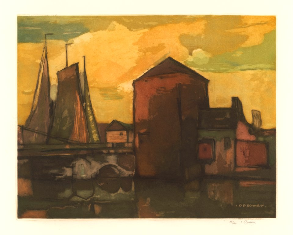 Album 8 estampes (en couleurs) (07) - Paysage, print by Armand Apol (1879-1950), Belgium, Prints Department of the Royal Library of Belgium, S.III 112563