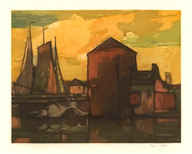 Album 8 estampes (en couleurs) (07) - Paysage, print by Armand Apol (1879-1950), Belgium, Prints Department of the Royal Library of Belgium, S.III 112563